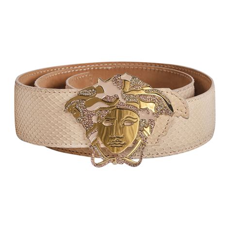 versace pink leather belt|white Versace belt medusa head.